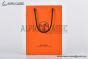HERMES Jokey Belt Buckle & Noir / Orange Reversible Togo & Box 135 Leather Belt