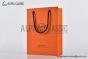 HERMES Tete de Cheval Belt Buckle & Noir / Orange Reversible Epsom Leather Belt